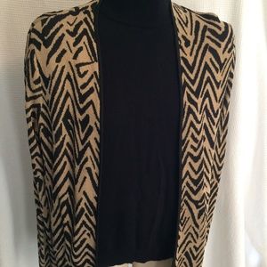 Jones New York Woman's Black / Gold Zebra Shimmer